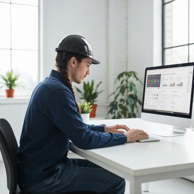 Person reviewing DNS records on a computer screen, highlighting best practices for management, no text, no words, no typography, 8K