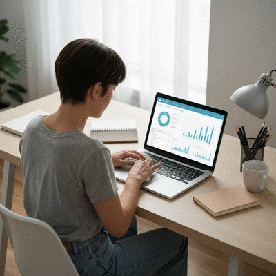 Person using a laptop to audit website SEO